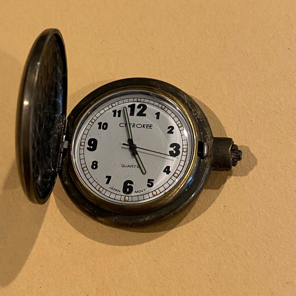 Cherokee Quartz Fashion Modern Pocket Watch Japan Movt